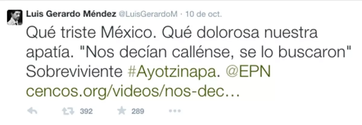 Luis Gerardo Méndez compartió un doloroso testimonio de uno de los sobrevivientes a la detención y luego desaparición forzada de sus compañeros maestros.