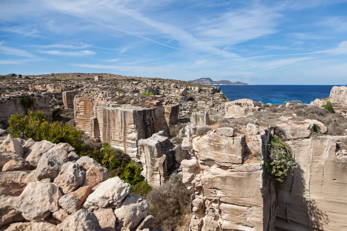 Expansive,Limestone,Quarries,On,Favignana,Island,,Sicily,,Featuring,Rugged,Rock