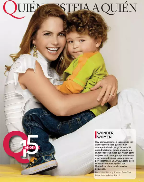 Lucero posó por primera vez con Manuelito y lo hizo para la revista Quién®.