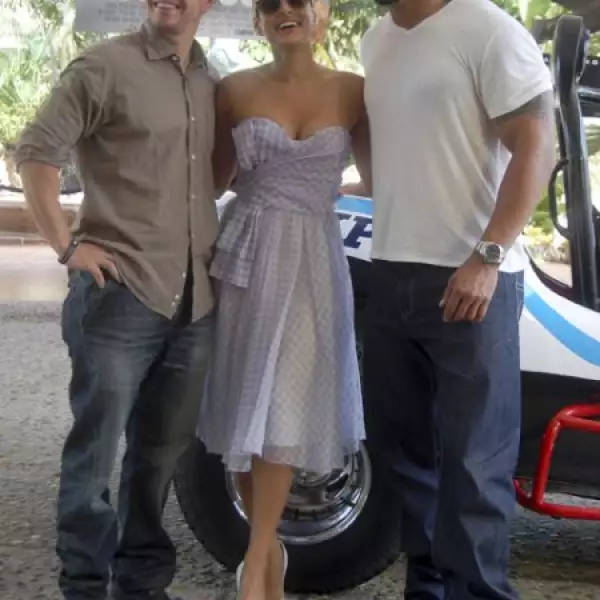 Mark Wahlberg, Dwayne Johnson y Eva Mendez.