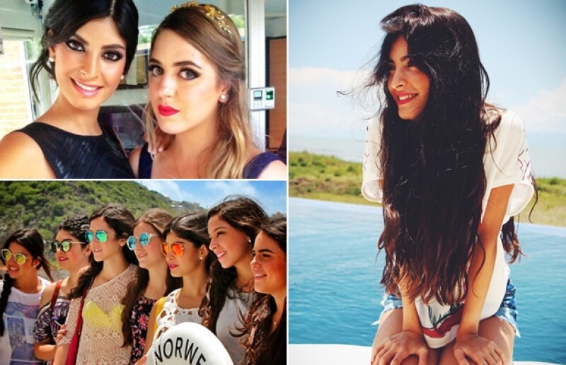 Andrea Campillo en su viaje al Caribe con sus amigas.