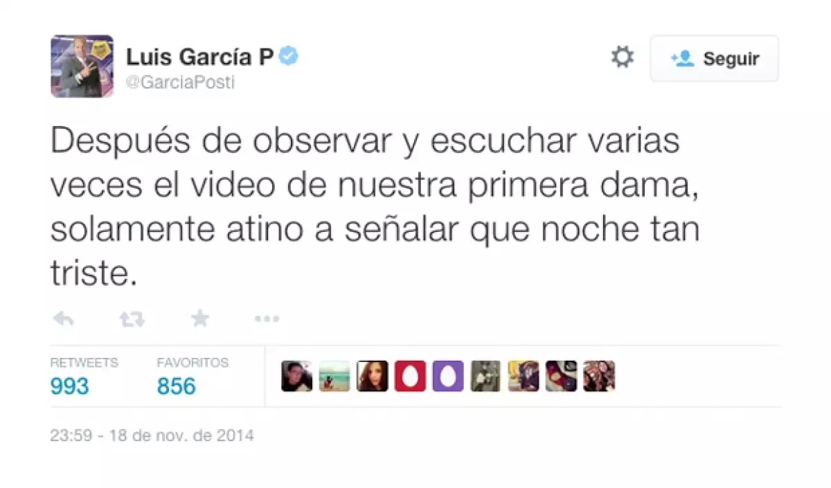 El comentarista deportivo, Luis García, se mostró decepcionado de la situación.