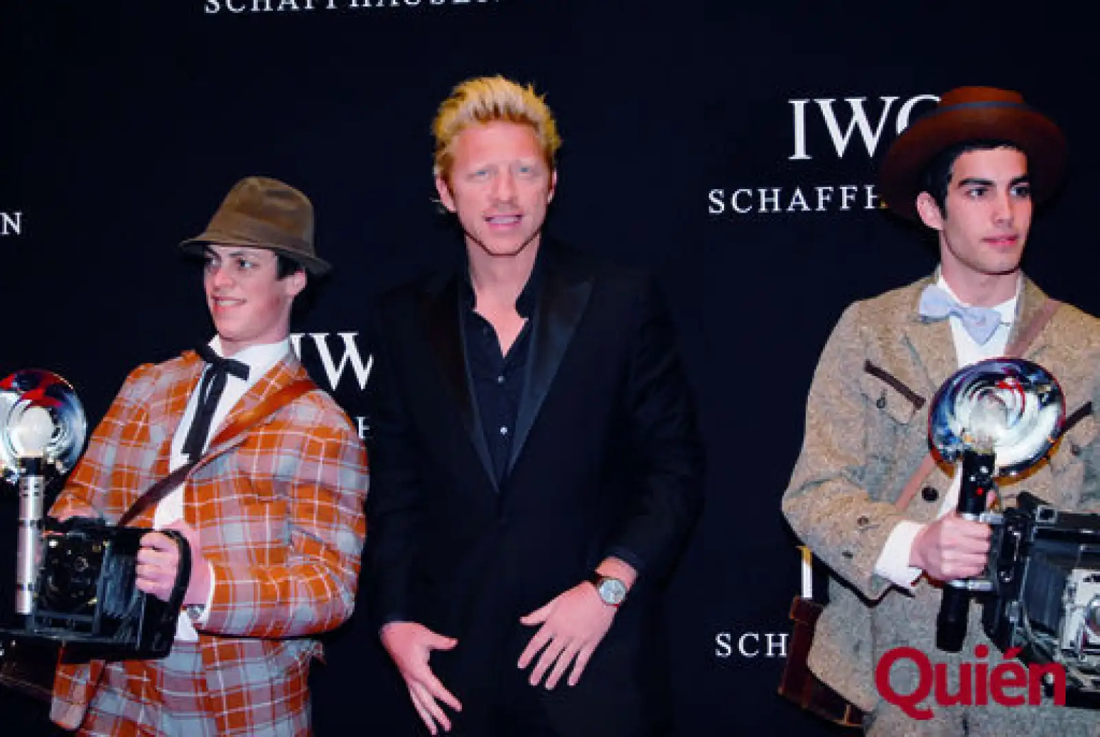 Boris Becker con fotografos de los 30´s