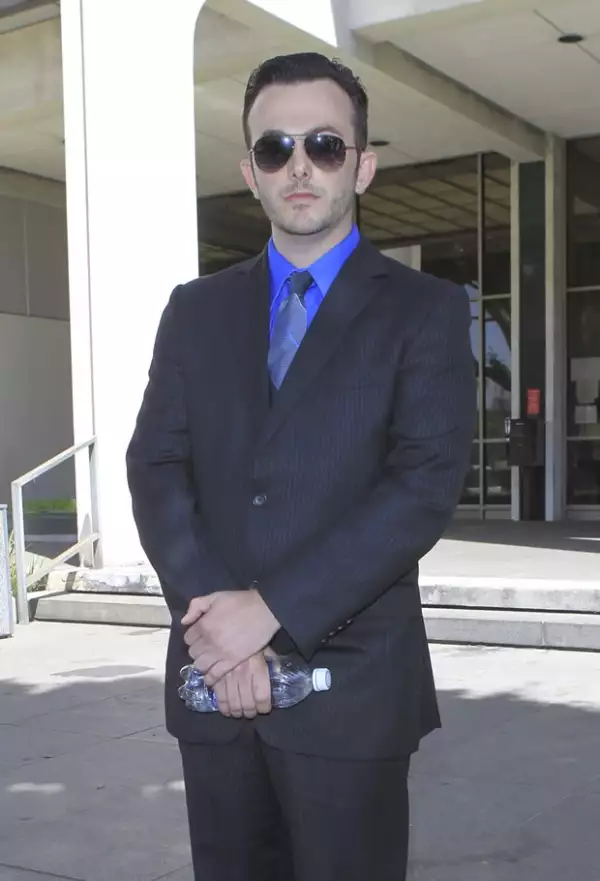 Benjamin Stewart-Kruger, ex novio de el ex RBD, con quien salió por año y medio. Aquí fuera de la corte.