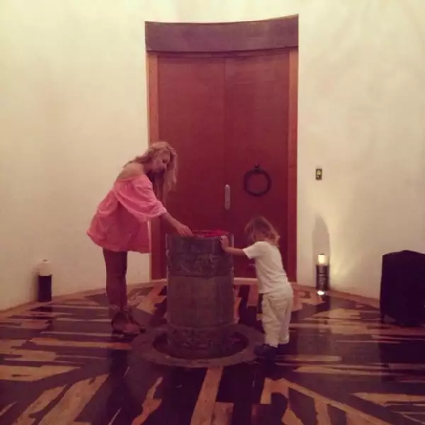 Paulina disfrutó mucho de la compañía de su pequeño,