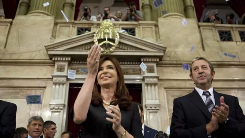 la presidenta argentina en el palacio de gobierno