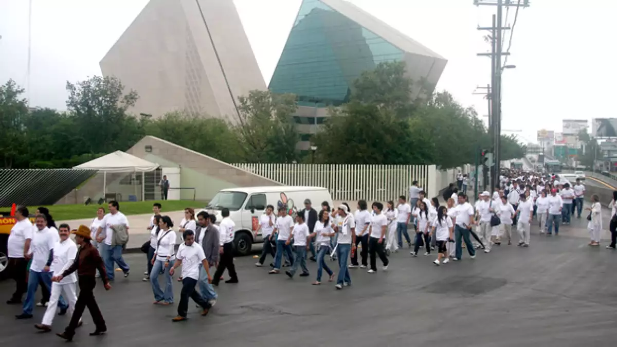 Habitantes de la ciudad de Monterrey han realizado marchas para protestar contra la inseguridad.