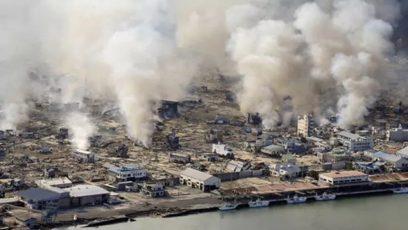 nubes de incendios cubren la ciudad de yamad
