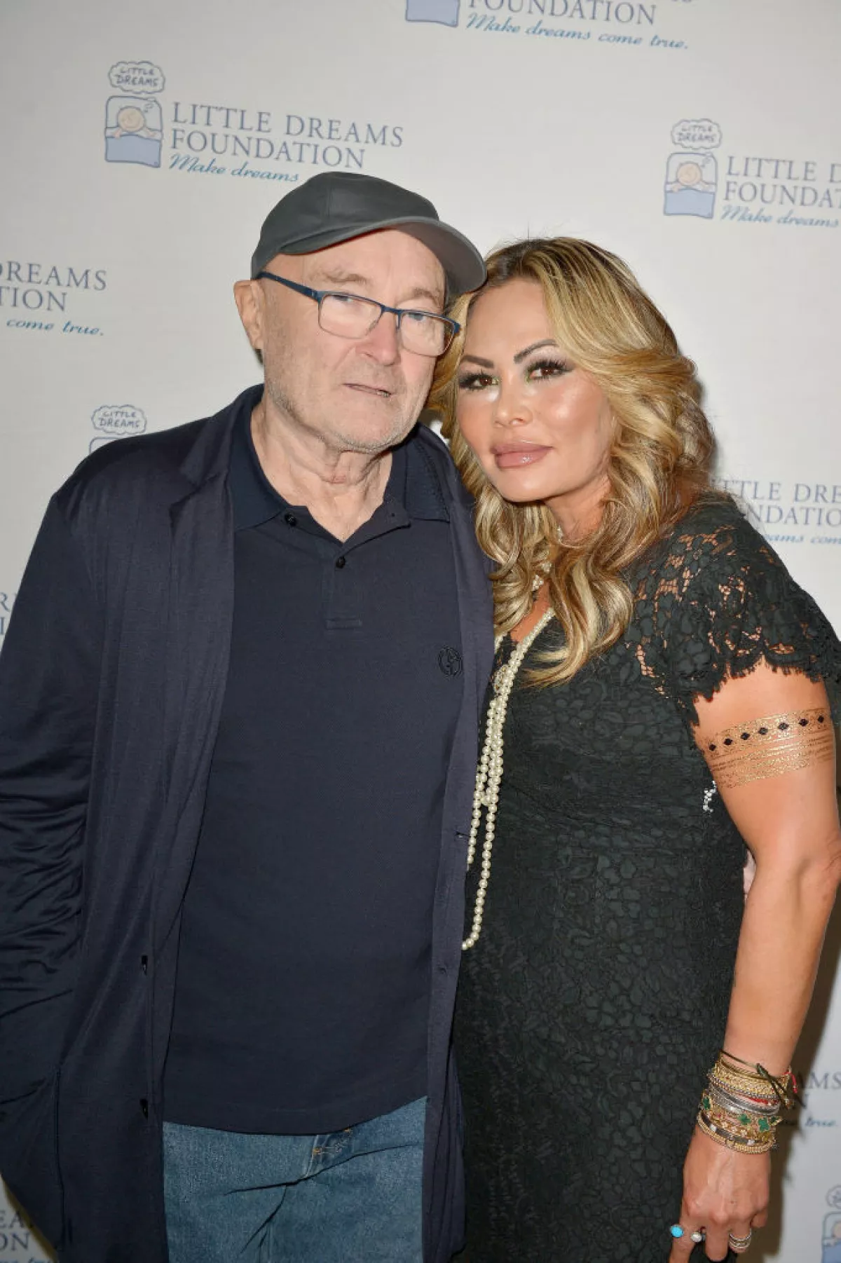 Phil Collins y Orianne Cevey.