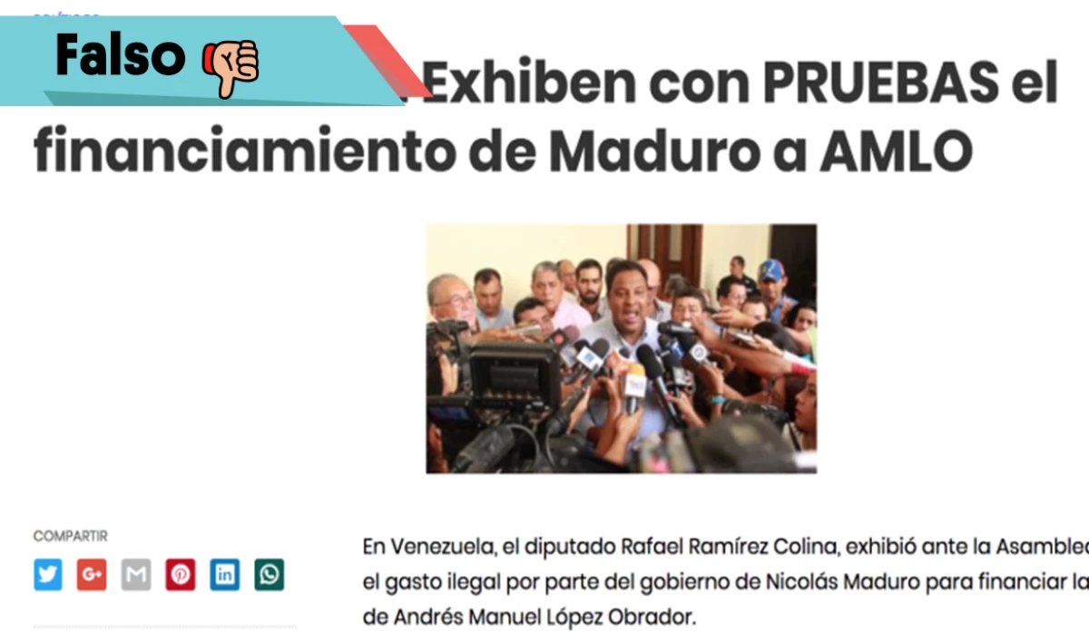 El #falso comunicado que revela el apoyo de Maduro a AMLO