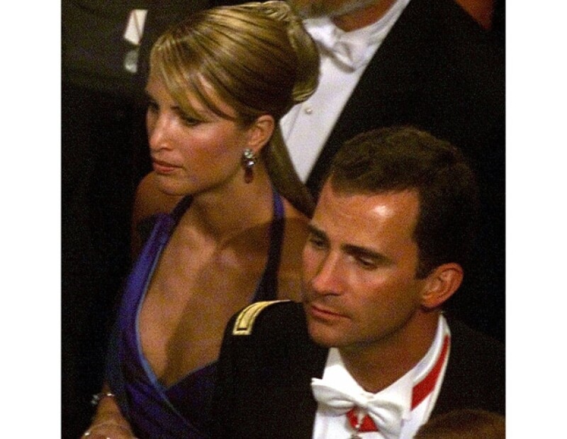 Felipe de Borbón y Eva Sannum durante la boda del principe Haakon de Noruega.