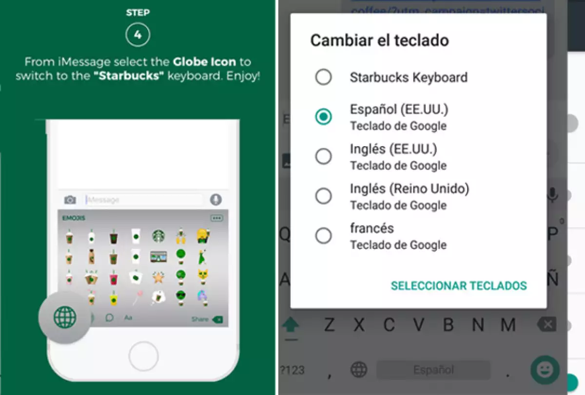 Para usarlo solo tienes que mantener pulsado el ícono en forma de Mundo.