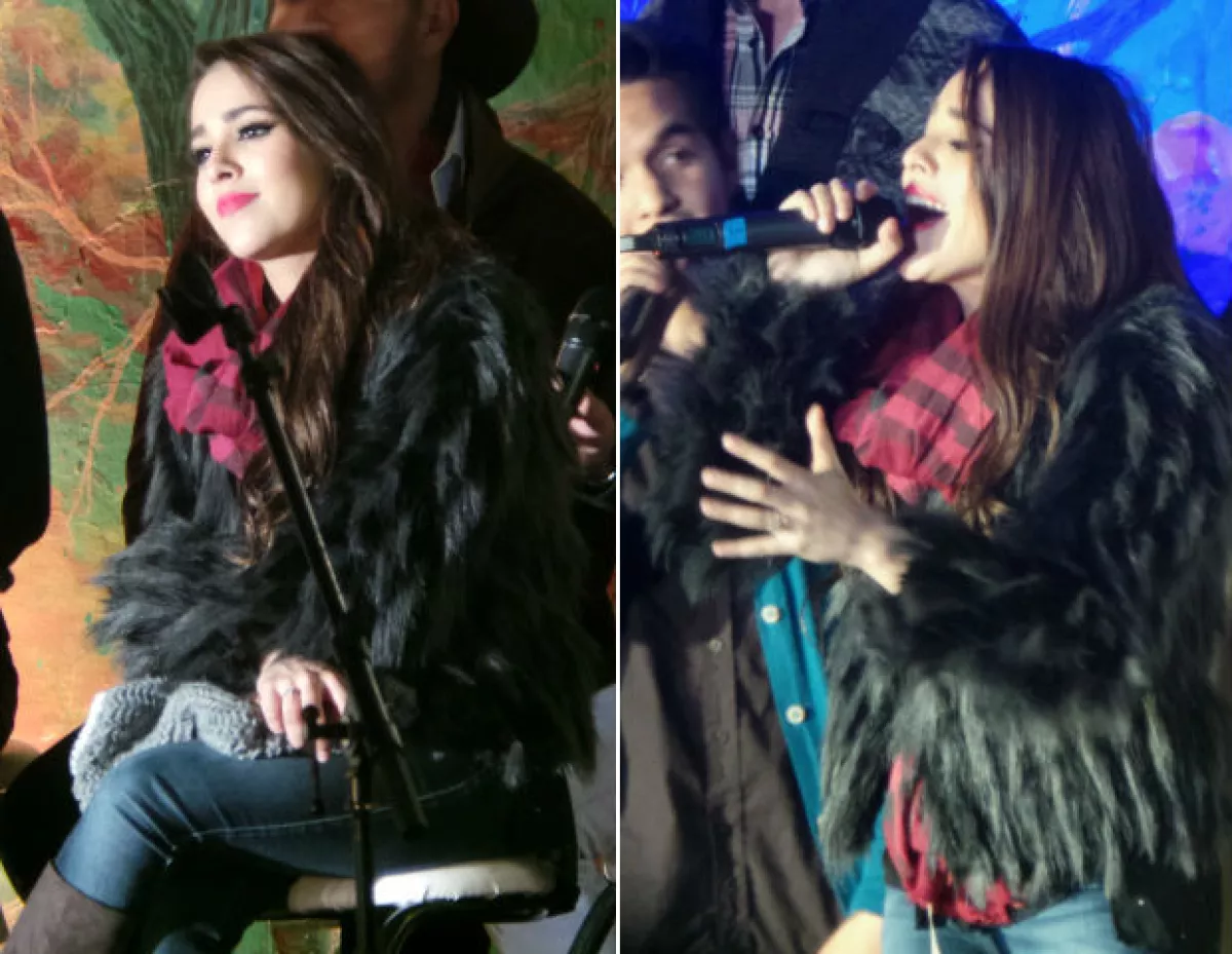 Danna Paola celebró Navidad junto a sus fans.