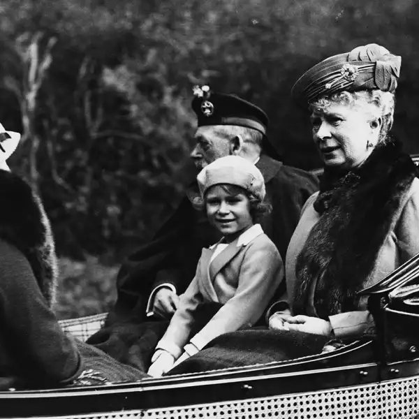 Princess Elizabeth With King George V