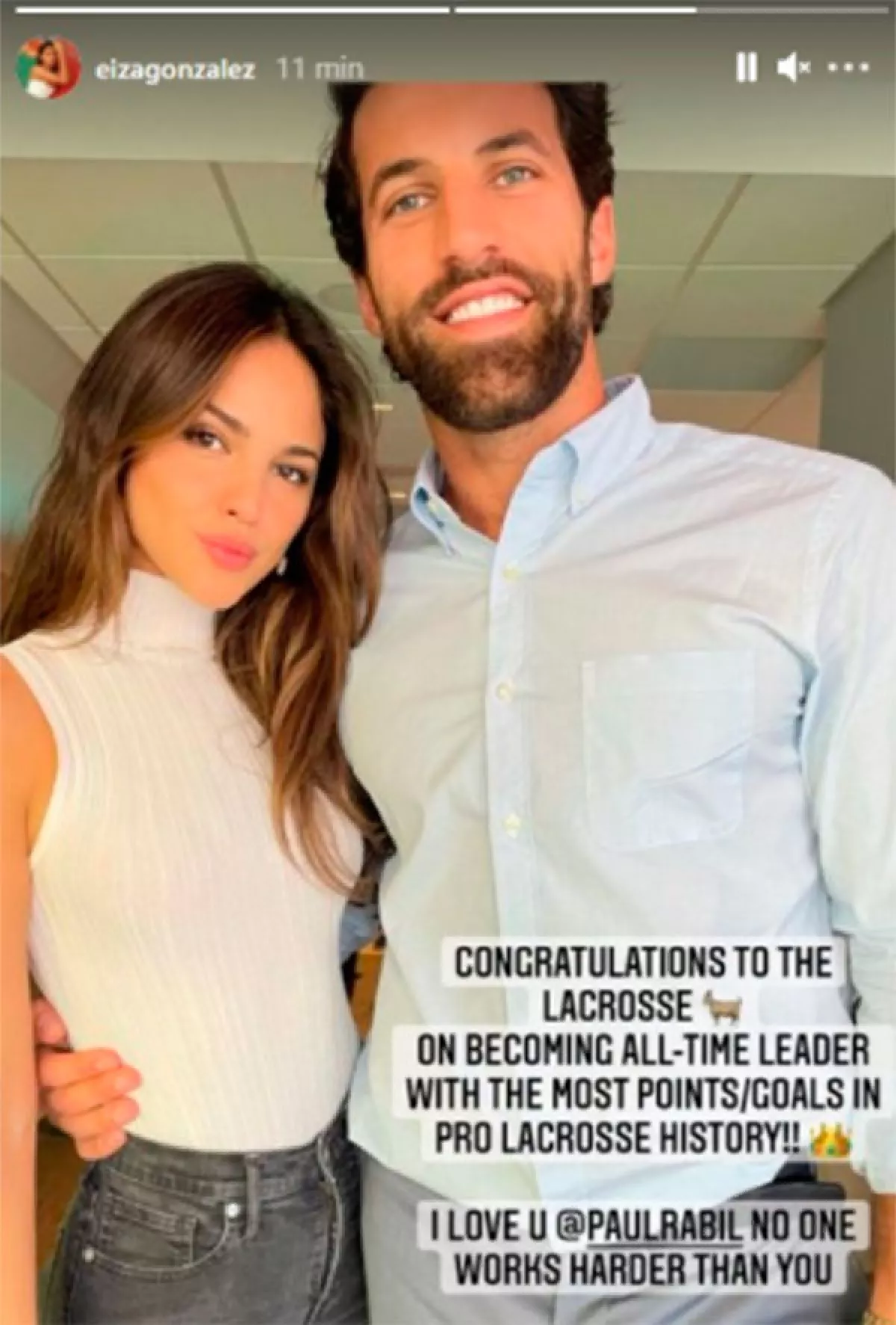 Eiza González y Paul Rabil