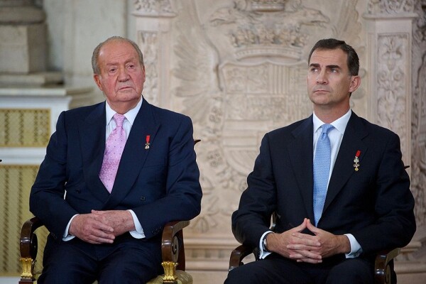 Rey Juan Carlos y Felipe VI