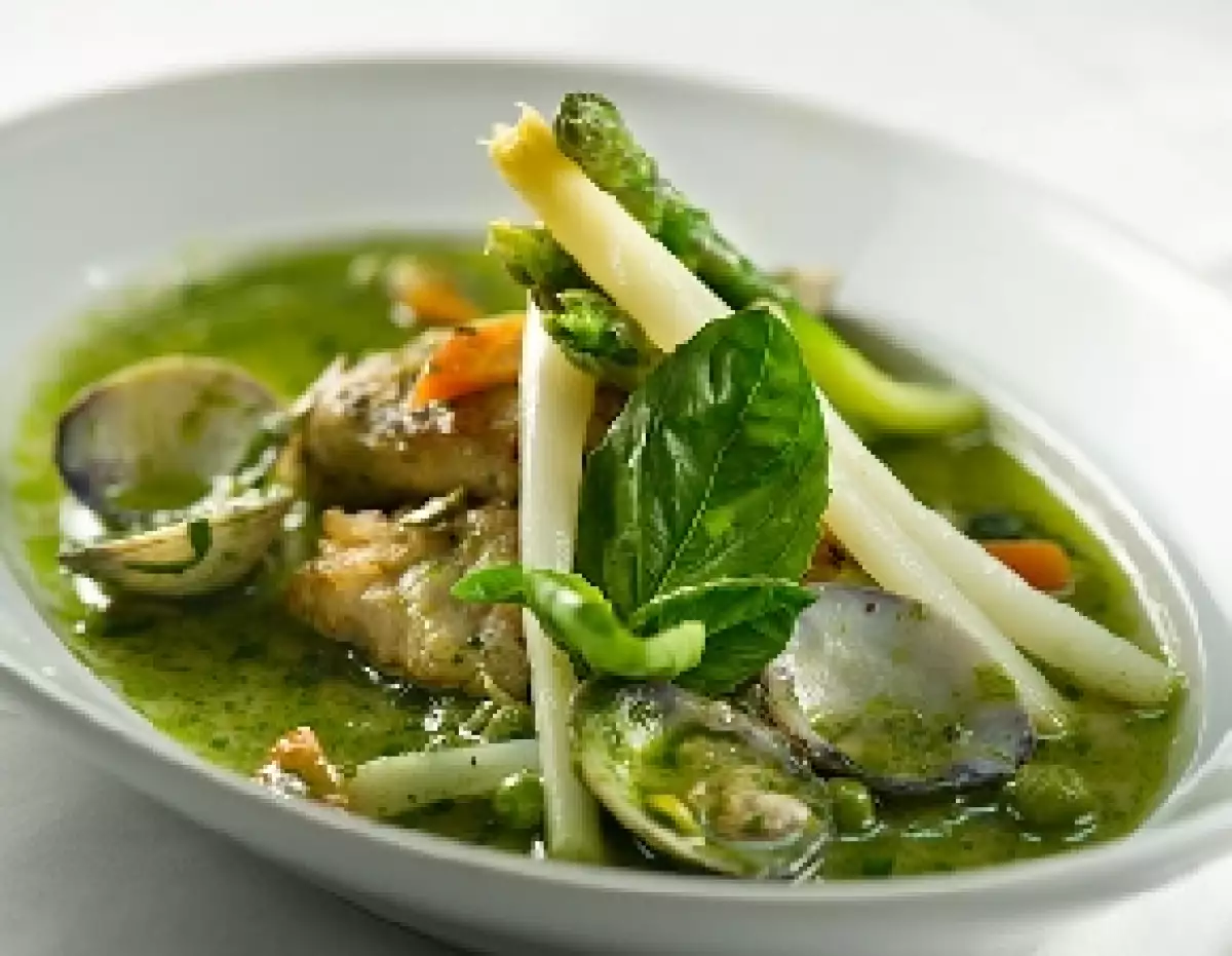 Este es uno de los deliciosos platillos que los chefs Ulf y Bernhard tienen en Trío.