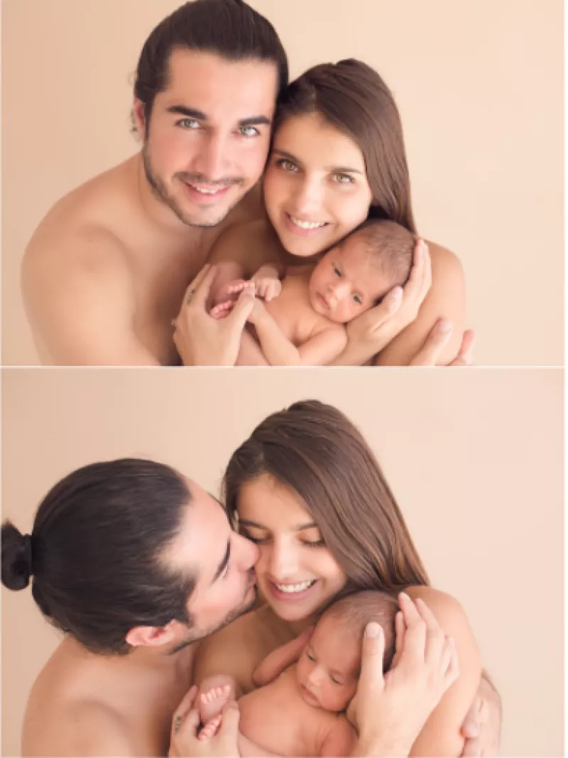 Michelle Renaud Con estas tiernas imágenes, Michelle celebró los tres primeros meses de vida de su hijo Marcelo.