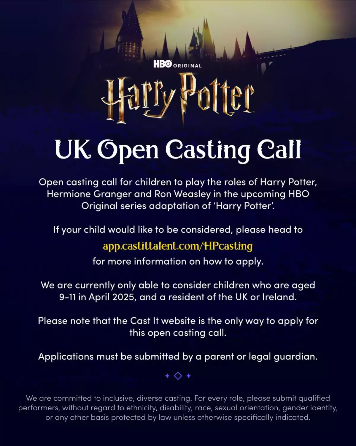 serie harry potter casting