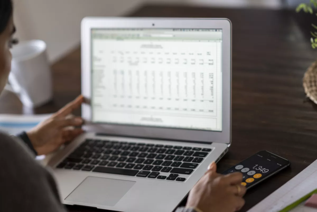 Young Adult Reviewing Finances