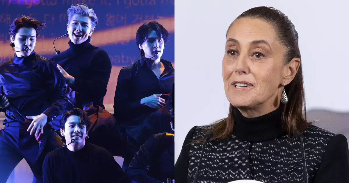 La llegada de BTS a México ocasionó la intervención de la presidenta Claudia Sheinbaum