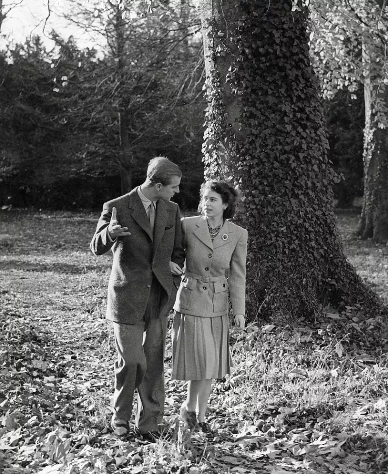 Duque de Edimburgo y la reina Isabel II