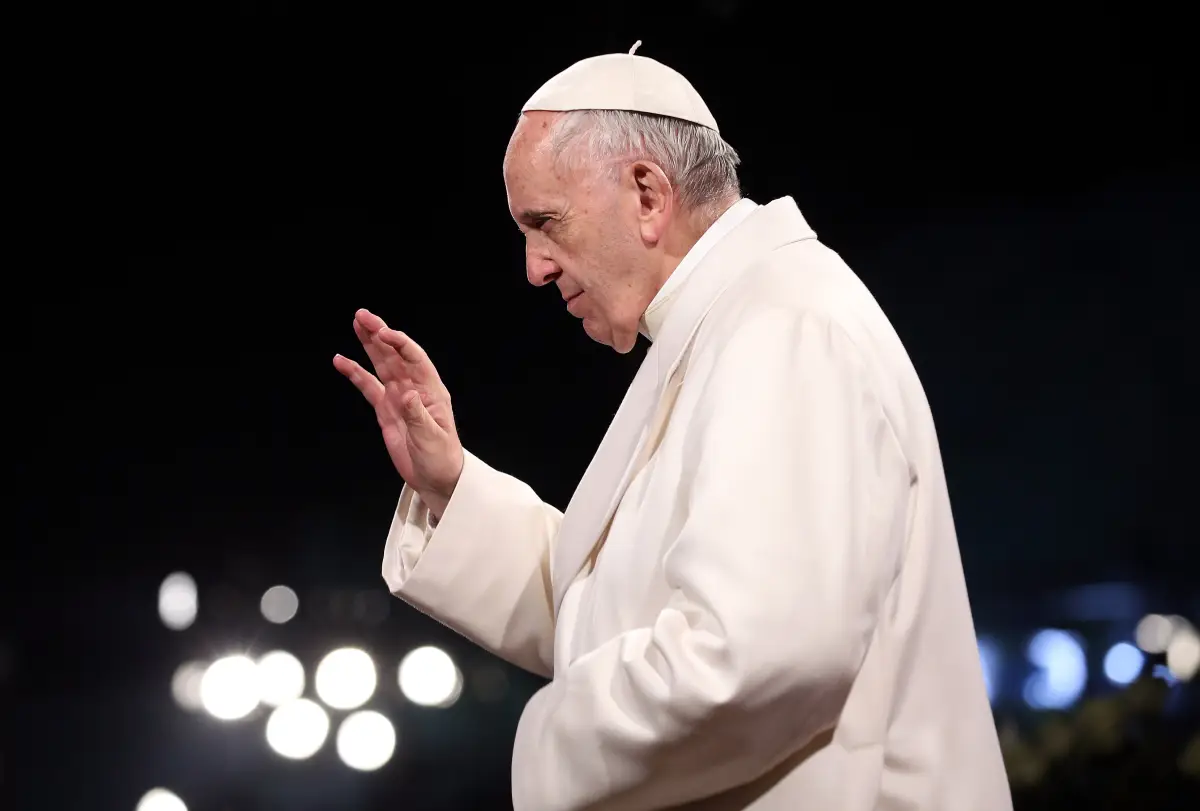 Pope Francis Leads The Stations of The Cross At The Colosseum