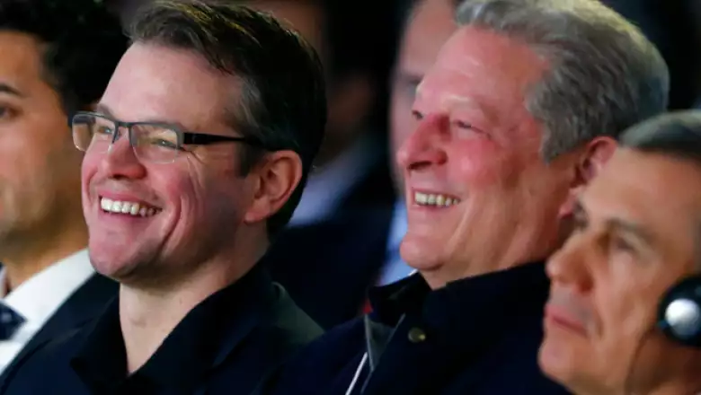 Entre los invitados a la Ceremonia Cristal se encontraban el exvicepresidente de EU Al Gore y el actor Matt Damon.