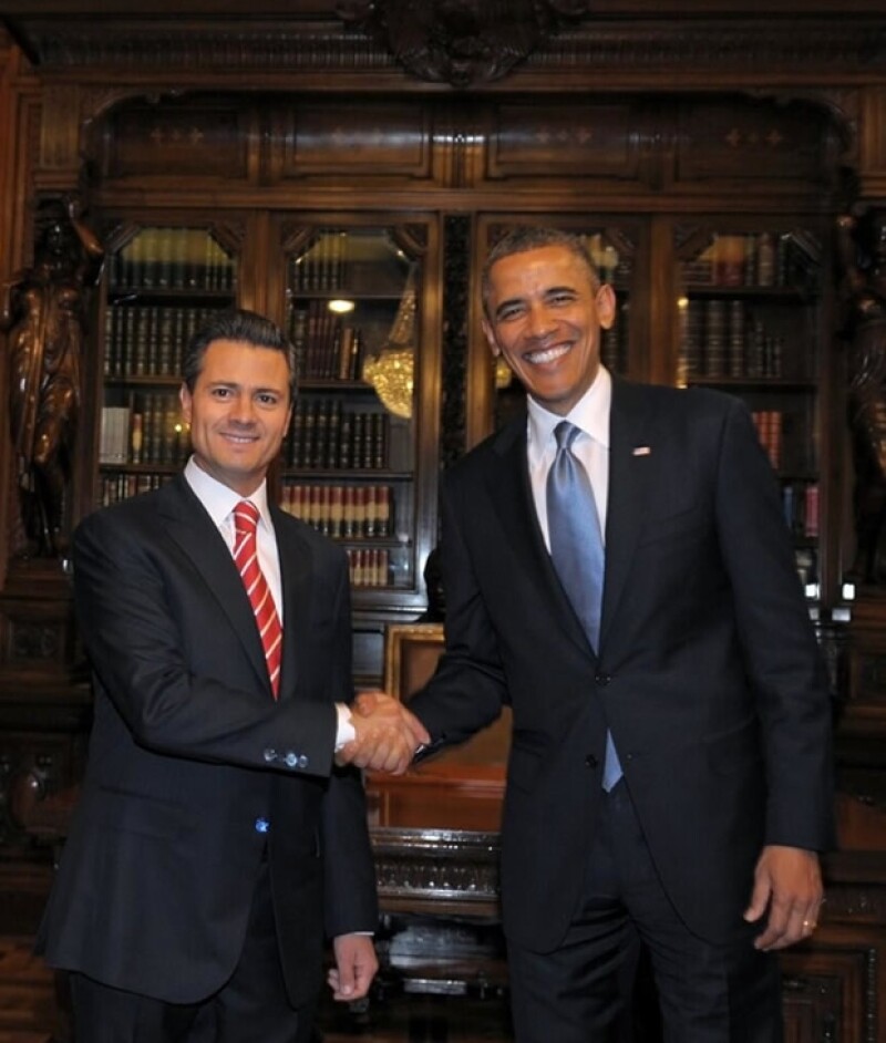 Barack Obama y Enrique Peña Nieto en Palacio Nacional.