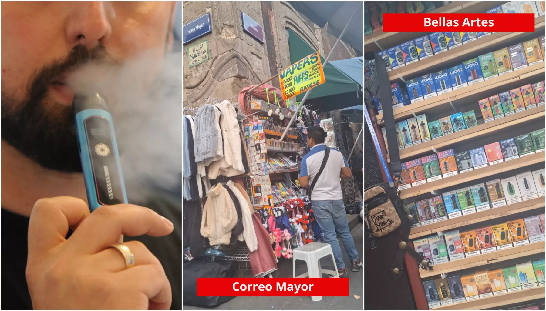 La CDMX 'se ahoga' en vapeadores de cara a su prohibición; alertan mercado negro