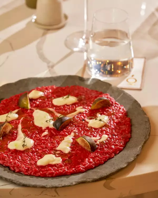 Risotto de betables en el restaurante MENTΩR