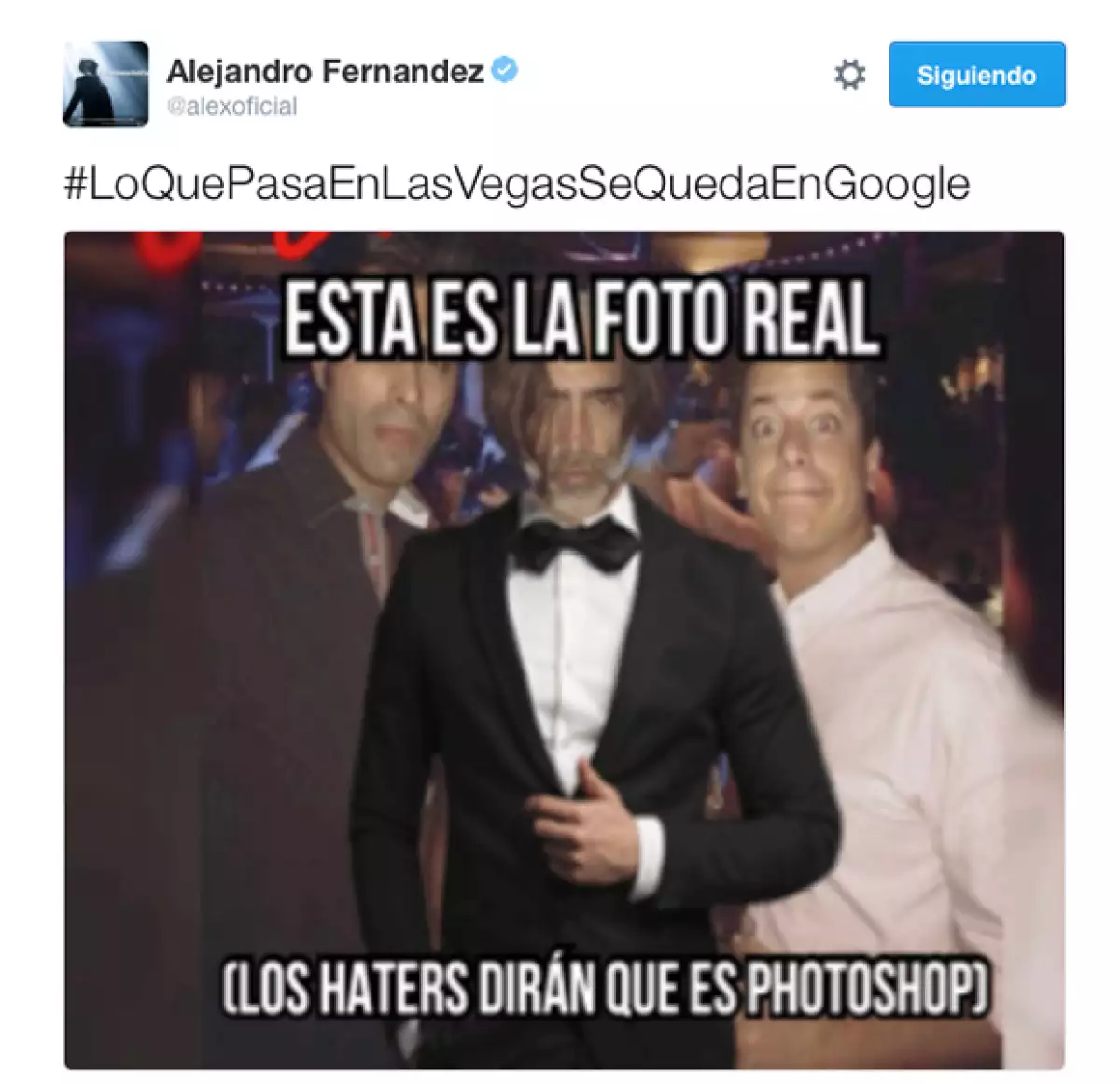 En las últimas horas la foto de El Potrillo de fiesta en Las Vegas inundó redes sociales y es ahora que el cantante responde a todos con mucho humor.