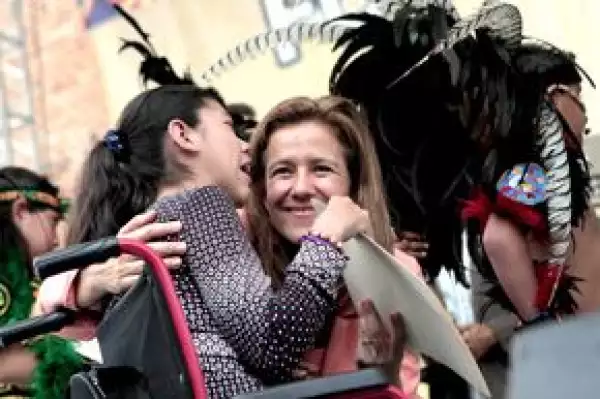 Durante el evento, la esposa del presidente Felipe Calderón convivió con algunos de los niños apoyados por la fundación.