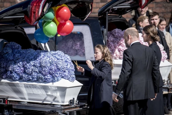 DENMARK: Funeral service for the three children of Bestseller CEO Anders Holch Povlsen victims of the Sri Lanka terror attack