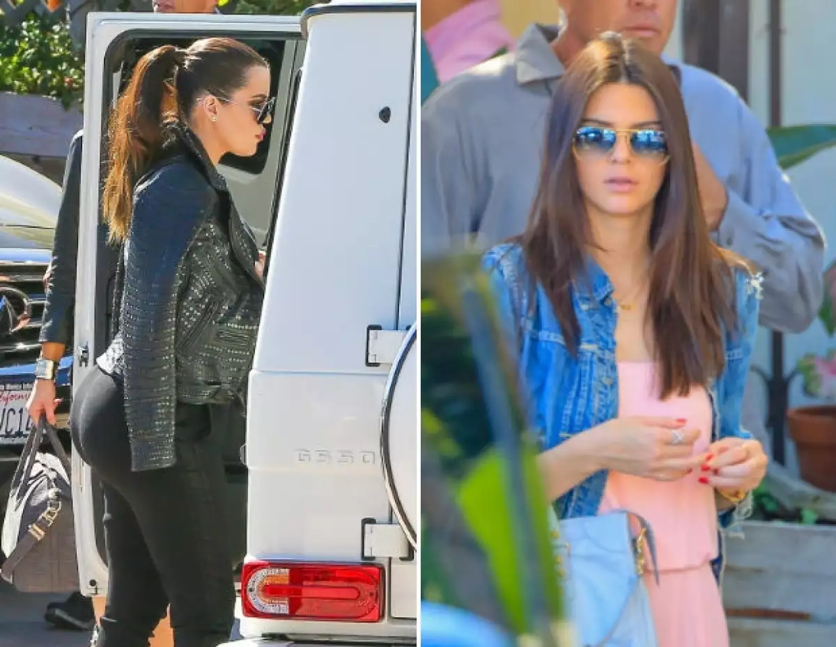 Khloé y Kendall también estuvieron en el festejo familiar para Bruce Jenner.