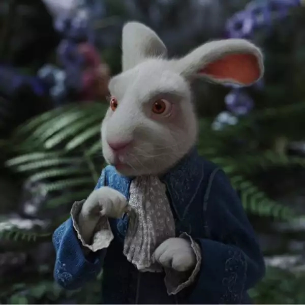 La liebre, con voz de Paul Whitehouse, es la anfitriona de las fiestas del té que ofrece el Sombrerero Loco en su casa. Es paranoica, ansiosa y ligeramente alocada.