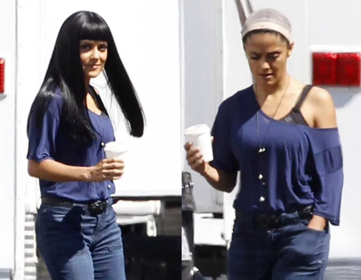 Salma soprendió con este look.