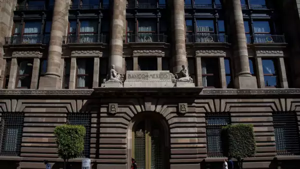 La fachada del Banco de México que este jueves anunció su política monetaria.