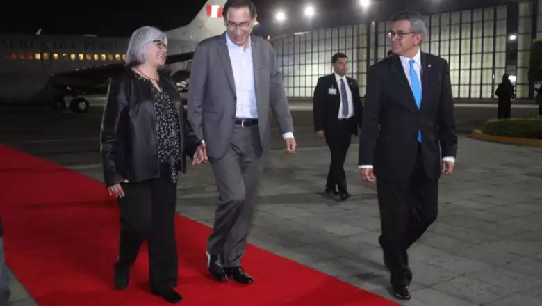 La llega del presidente de Perú 