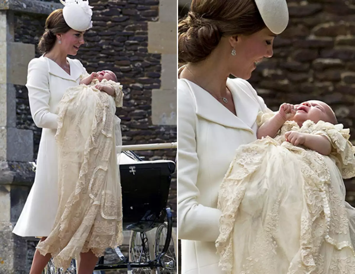 Este vestido hecho por Angela Kelly, es una réplica exacta del conjunto que han usado todos los royal babies.