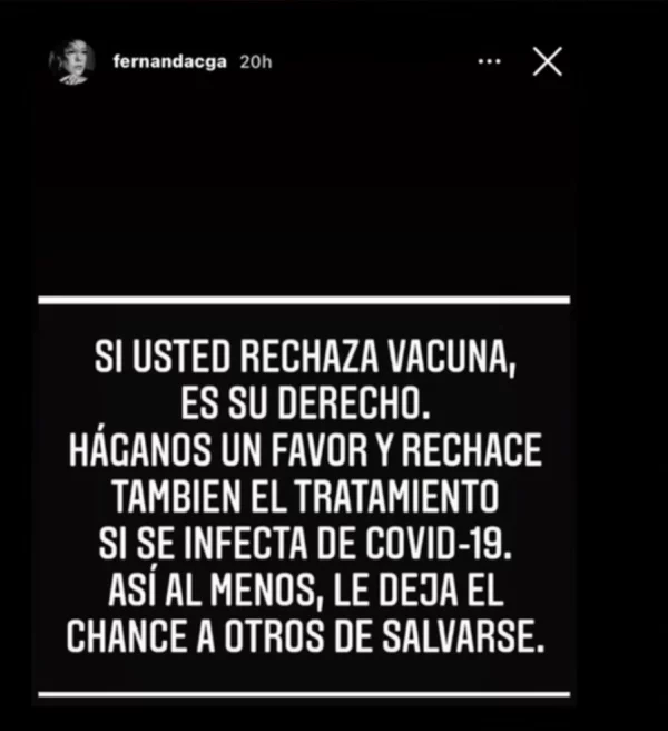 Mensaje de Fernanda Castillo