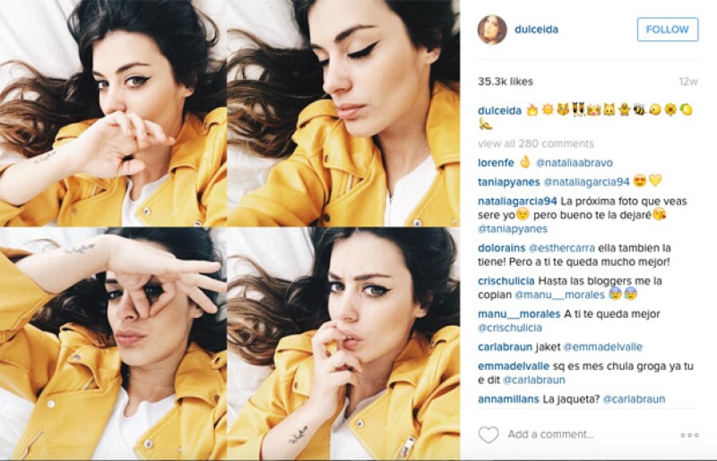 Aida Domenech de Barcelona compartió fotos con la chamarra de Zara.