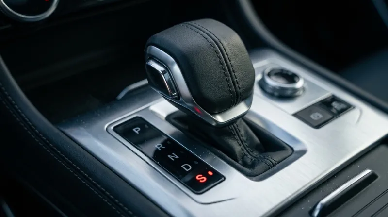 una palanca de velocidades de un coche en sport