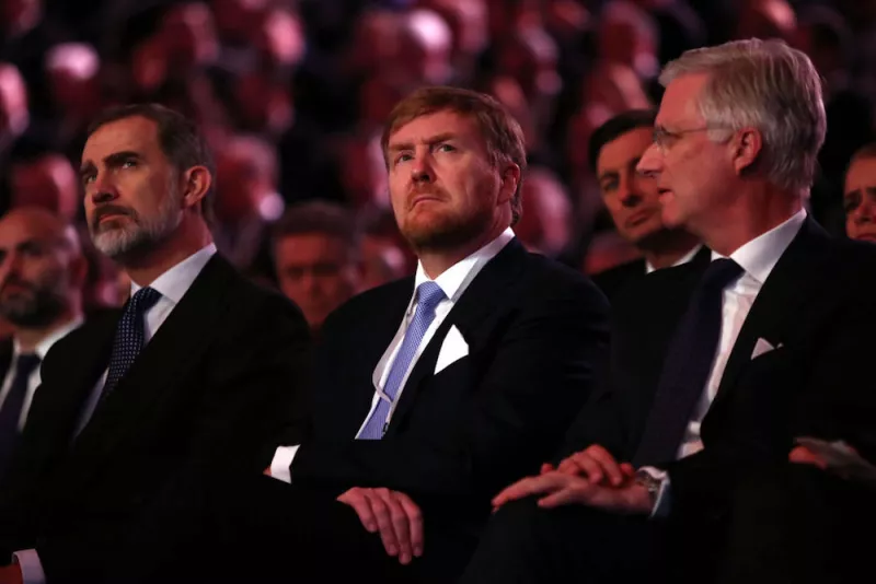 Rey Felipe VI, rey Guillermo y el rey Felipe de Bélgica