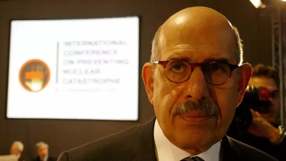 Mohamed ElBaradei en una conferencia sobre energía nuclear