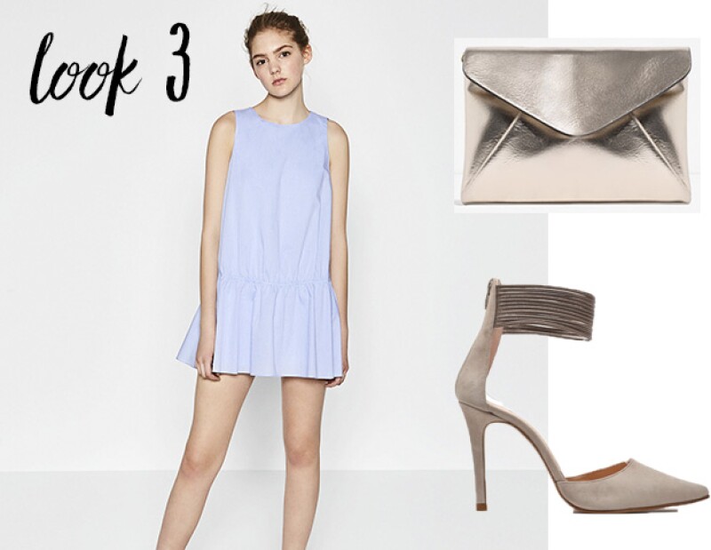 Look 3: Vestido y clutch Zara.
Zapatos PRADA MÉXICO