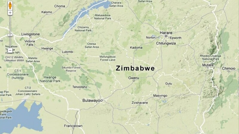 mapa de zimbabue