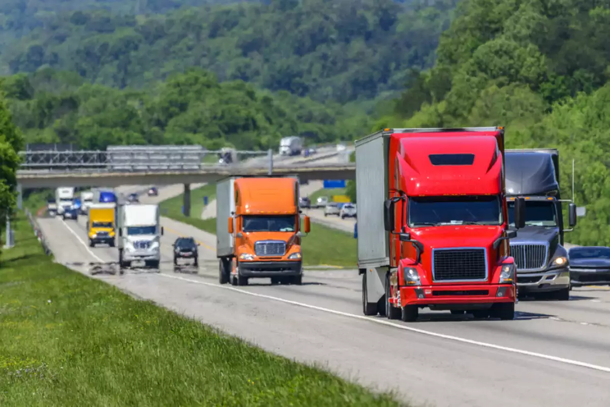 Heavy Traffic On The Interstate Highway