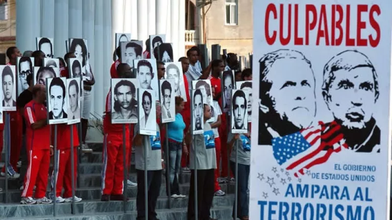 Luis Posada Carriles protestas cuba