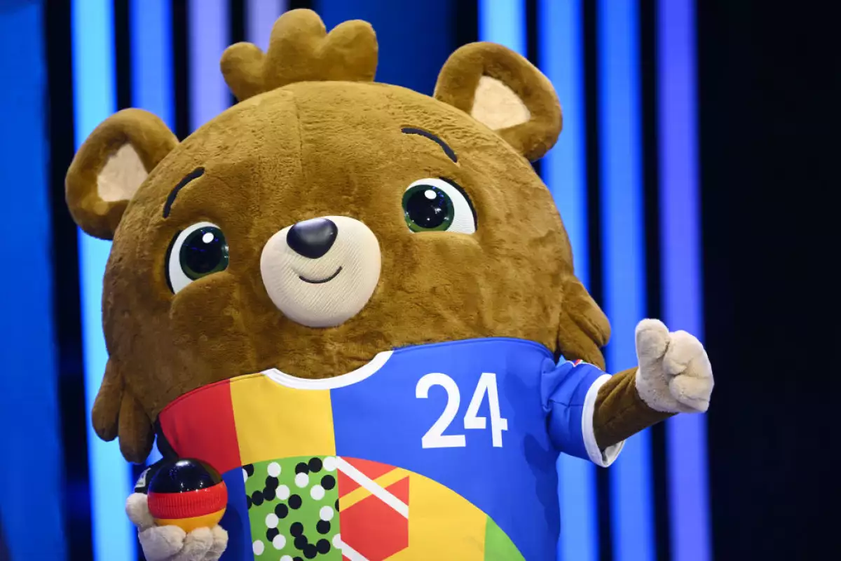 Imagen del oso Albärt, la mascota de la Eurocopa 2024 que se jugará en Alemania.